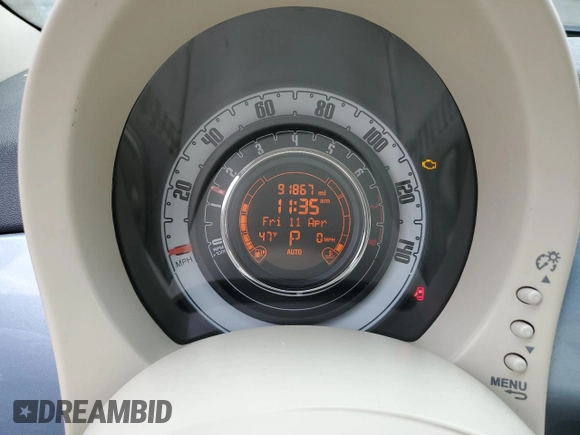 2015 FIAT 500 Pop with VIN 3C3CFFAR9FT555959, listed as a Copart auction lot 52739165 with 91,867 mi miles and Clean Title. Bid and sale history available at carsss.com. Image 9.