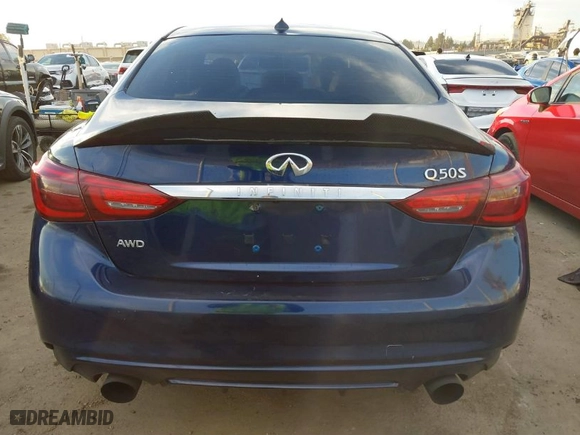 2018 Infiniti Q50 3.0t SPORT with VIN JN1EV7AR5JM431749, listed as a IAAI auction lot 41242560 with 65,654 mi miles. Bid and sale history available at carsss.com. Image 16.