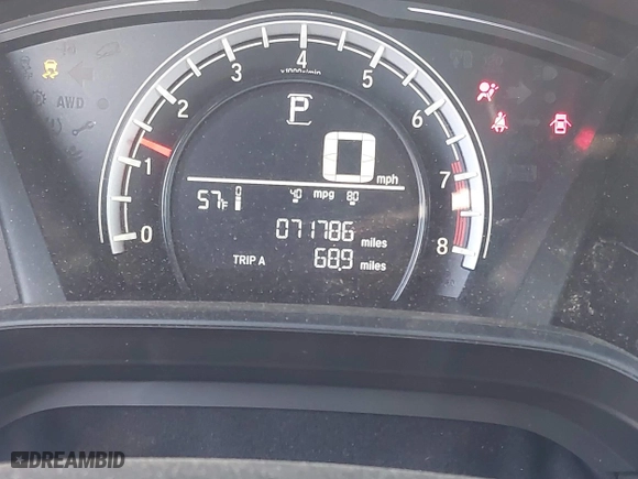 2019 Honda CR-V LX with VIN 2HKRW5H3XKH416533, listed as a IAAI auction lot 41623608 with 71,786 mi miles. Bid and sale history available at carsss.com. Image 15.