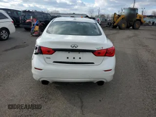 2017 Infiniti Q50 Red Sport 400 with VIN JN1FV7AR9HM870161, listed as a Copart auction lot 84621624 with 68,890 mi miles and Salvage title. Bid and sale history available at DreamBid. Image 6.