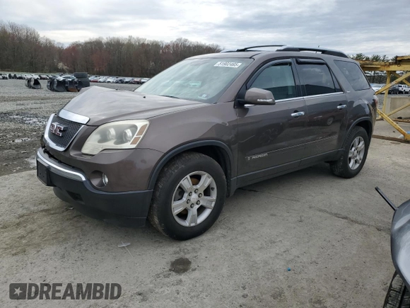2008 GMC Acadia SLT1 with VIN 1GKEV23748J201387, listed as a Copart auction lot 51902465 with 233,190 mi miles and Salvage Title. Bid and sale history available at DreamBid. Image 1.