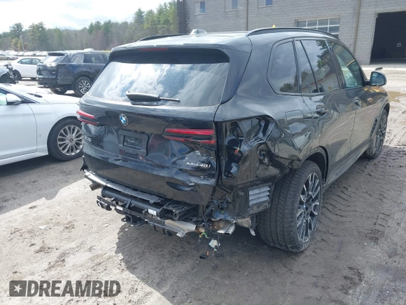 2025 BMW X5 xDrive40i with VIN 5UX23EU03S9Z21861, listed as a IAAI auction lot 41852928 with 992 mi miles and . Bid and sale history available at DreamBid. Image 4.
