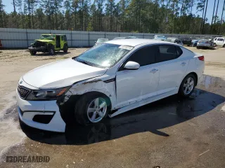 2015 Kia Optima LX with VIN 5XXGM4A77FG507006, listed as a Copart auction lot 48728275 with 84,807 mi miles and Salvage Title. Bid and sale history available at carsss.com. Image 1.