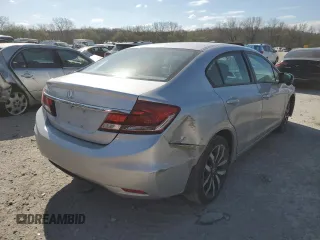 2015 Honda Civic Sedan EX-L with VIN 19XFB2F92FE067883, listed as a Copart auction lot 51051795 with 51,890 mi miles and Salvage Title. Bid and sale history available at carsss.com. Image 3.