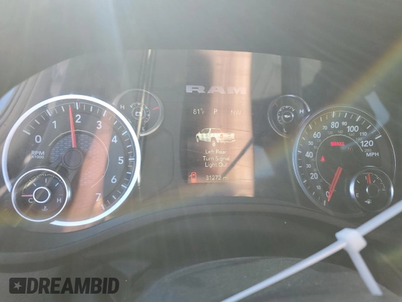 2023 Ram 1500 Tradesman with VIN 1C6RRFCG1PN675997, listed as a Copart auction lot 79797844 with 31,272 mi miles and Salvage title. Bid and sale history available at DreamBid. Image 9.