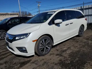 2019 Honda Odyssey Elite with VIN 5FNRL6H93KB072349, listed as a Copart auction lot 47369135 with 34,533 mi miles and Salvage Title. Bid and sale history available at DreamBid. Image 1.