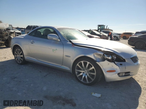 2009 Lexus SC 430 with VIN JTHFN45Y799020402, listed as a Copart auction lot 82834204 with 68,300 mi miles and Salvage Title. Bid and sale history available at DreamBid. Image 4.