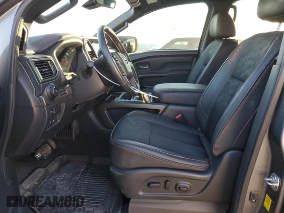 2024 Nissan Titan Pro-4X with VIN 1N6AA1ED7RN106901, listed as a Copart auction lot 43573995 with 42,973 mi miles and Salvage title. Bid and sale history available at DreamBid. Image 7.