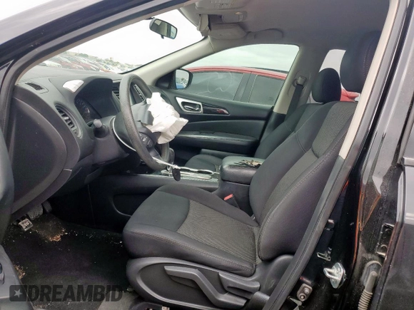 2019 Nissan Pathfinder S z VIN 5N1DR2MN1KC607076, wystawiony jako Copart lot #50372865 z przebiegiem 122 896 mil mil oraz Szkoda całkowita • Salvage title. Historia ofert i sprzedaży dostępna na DreamBid. Obrazek 7.