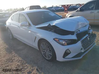2020 Genesis G70 2.0T with VIN KMTG64LA8LU056386, listed as a IAAI auction lot 41164341 with 48,943 mi miles. Bid and sale history available at carsss.com. Image 1.