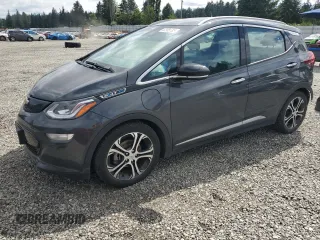 2017 Chevrolet Bolt EV Premier with VIN 1G1FX6S08H4138419, listed as a Copart auction lot 62585785 with 65,275 mi miles and Salvage title. Bid and sale history available at DreamBid. Image 1.