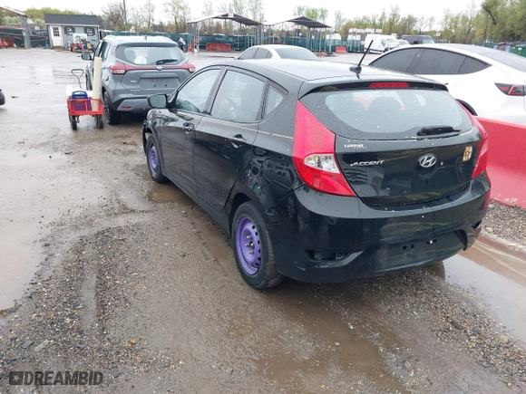 2013 Hyundai Accent GL with VIN KMHCT5AE6DU086498, listed as a IAAI auction lot 41966814 with 139,264 mi miles. Bid and sale history available at carsss.com. Image 3.