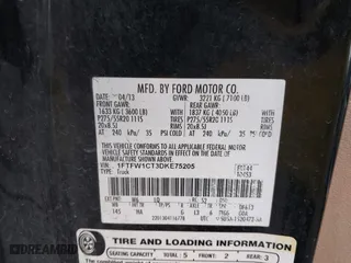 2013 Ford F-150 XL with VIN 1FTFW1CT3DKE75205, listed as a IAAI auction lot 41900732 with 1 mi miles. Bid and sale history available at carsss.com. Image 9.