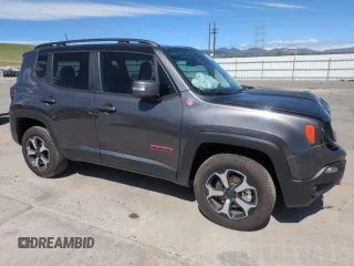 2021 Jeep Renegade Trailhawk with VIN ZACNJDC13MPM09881, listed as a Copart auction lot 57491455 with 24,668 mi miles and Salvage title. Bid and sale history available at DreamBid. Image 4.