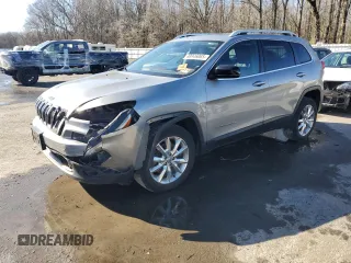 2015 Jeep Cherokee Limited with VIN 1C4PJMDS6FW718382, listed as a Copart auction lot 49946065 with 144,614 mi miles and Salvage Title. Bid and sale history available at carsss.com. Image 1.