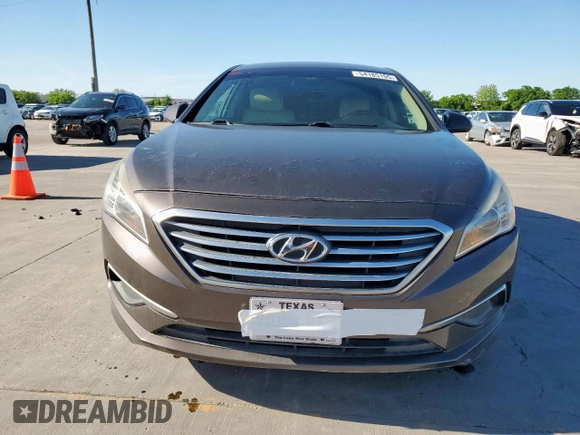 2017 Hyundai Sonata 2.4L with VIN 5NPE24AF2HH596141, listed as a Copart auction lot 54185105 with 113,180 mi miles and Salvage Title. Bid and sale history available at DreamBid. Image 5.