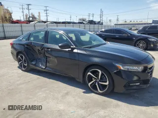 2019 Honda Accord Sport with VIN 1HGCV1F36KA176121, listed as a Copart auction lot 52565475 with 75,847 mi miles and Salvage Title. Bid and sale history available at DreamBid. Image 4.