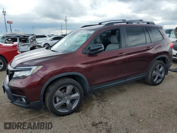 2019 Honda Passport Touring с VIN 5FNYF8H97KB016820, выставлен на аукционе Copart как лот 61562855 с пробегом 41 772 миль миль и Списание • Salvage title. История ставок и продаж доступна на DreamBid. Изображение 1.
