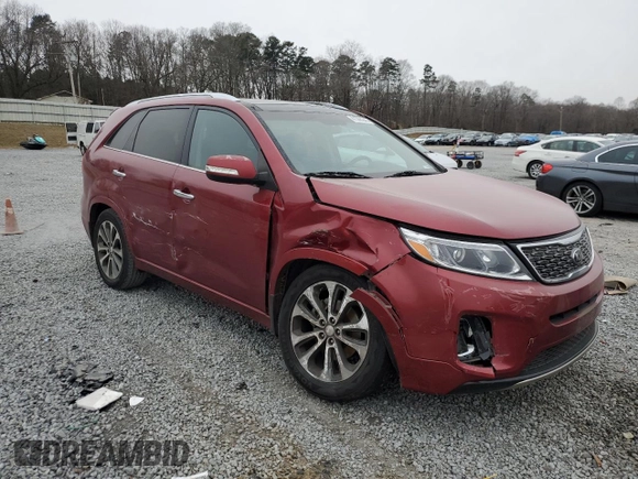2015 Kia Sorento SX with VIN 5XYKW4A70FG637550, listed as a Copart auction lot 41366245 with 117,592 mi miles and Salvage Title. Bid and sale history available at carsss.com. Image 4.