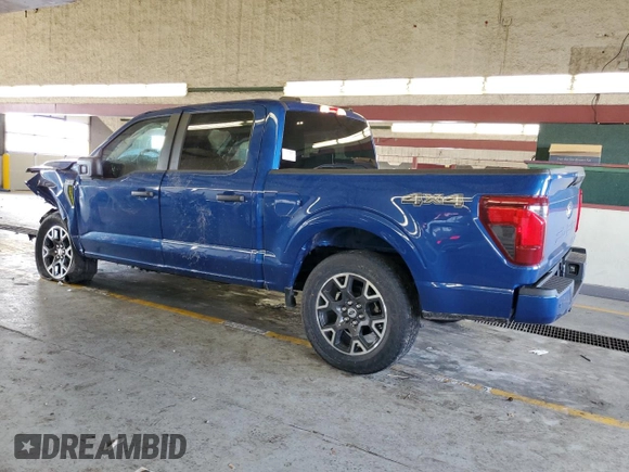 2024 Ford F-150 STX with VIN 1FTEW2LP1RKE64148, listed as a Copart auction lot 43461815 with 781 mi miles and Salvage Title. Bid and sale history available at carsss.com. Image 2.