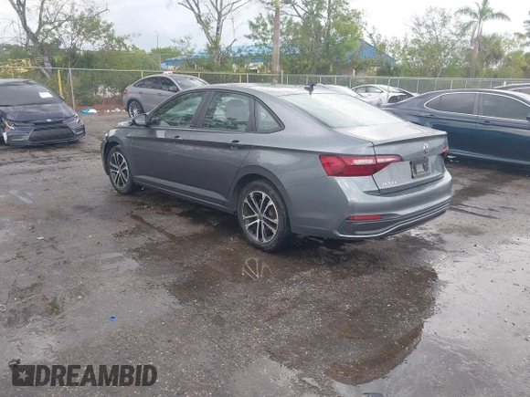 2023 Volkswagen Jetta Sport with VIN 3VWBM7BU8PM005151, listed as a IAAI auction lot 41886412 with 23,351 mi miles and . Bid and sale history available at DreamBid. Image 3.