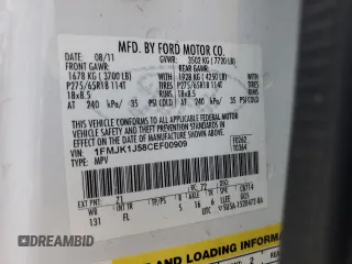2012 Ford Expedition EL King Ranch with VIN 1FMJK1J58CEF00909, listed as a Copart auction lot 64247464 with 201,931 mi miles and Salvage Title. Bid and sale history available at carsss.com. Image 13.