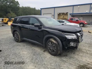 2023 Nissan Pathfinder S with VIN 5N1DR3AC9PC218234, listed as a Copart auction lot 73536874 with 24,322 mi miles and Salvage title. Bid and sale history available at DreamBid. Image 4.