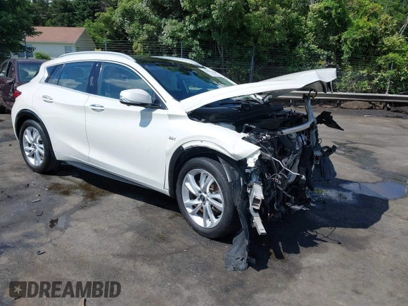 2019 Infiniti QX30 Luxe with VIN SJKCH5CP3KA009376, listed as a IAAI auction lot 42235934 with 46,590 mi miles and . Bid and sale history available at DreamBid. Image 1.