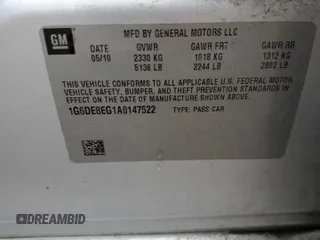 2010 Cadillac CTS with VIN 1G6DE8EG1A0147522, listed as a Copart auction lot 42380845 with 3,956 mi miles and Salvage Title. Bid and sale history available at DreamBid. Image 12.