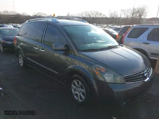 2008 Nissan Quest S with VIN 5N1BV28U48N113666, listed as a IAAI auction lot 41600195 with 189,388 mi miles. Bid and sale history available at carsss.com. Image 1.