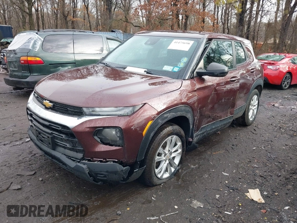 2022 Chevrolet TrailBlazer LS with VIN KL79MNSLXNB014139, listed as a IAAI auction lot 41475698 with 52,262 mi miles. Bid and sale history available at carsss.com. Image 17.