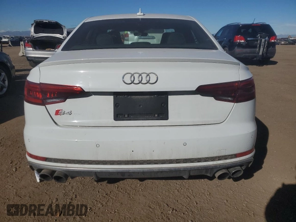 2018 Audi S4 Premium Plus with VIN WAUB4AF43JA003478, listed as a Copart auction lot 47081215 with 97,548 mi miles and Non Repairable. Bid and sale history available at carsss.com. Image 6.