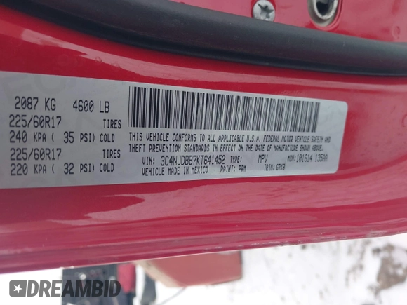 2019 Jeep Compass Altitude с VIN 3C4NJDBB7KT641452, выставлен на аукционе IAAI как лот 41327000 с пробегом 81 487 миль миль и . История ставок и продаж доступна на DreamBid. Изображение 9.