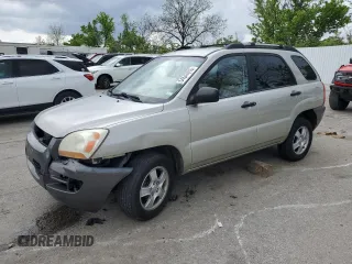 2008 Kia Sportage LX with VIN KNDJF724587496041, listed as a Copart auction lot 54547015 with 258,835 mi miles and Clean Title. Bid and sale history available at carsss.com. Image 1.