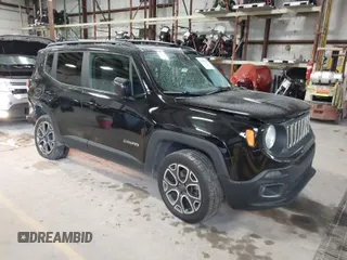 2017 Jeep Renegade Latitude with VIN ZACCJBBB4HPF10815, listed as a IAAI auction lot 41504957 with 192,076 mi miles. Bid and sale history available at carsss.com. Image 1.