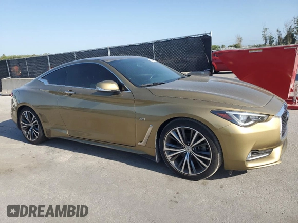 2018 Infiniti Q60 Luxe with VIN JN1EV7EK8JM340729, listed as a Copart auction lot 54689855 with 76,347 mi miles and Clean Title. Bid and sale history available at carsss.com. Image 1.