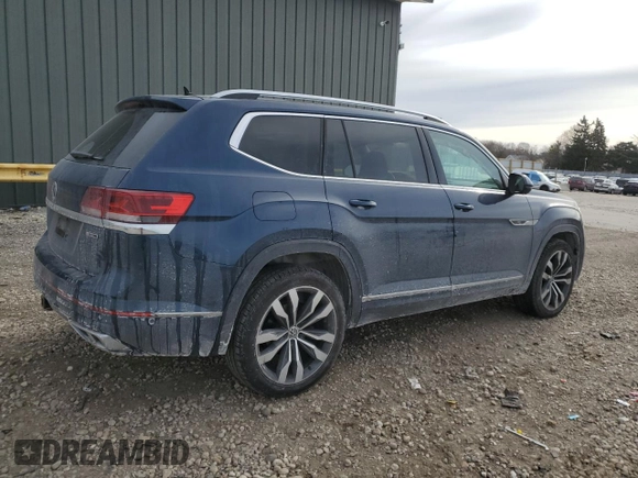 2021 Volkswagen Atlas SEL Premium R-Line with VIN 1V2FR2CA1MC537446, listed as a Copart auction lot 42695215 with 53,537 mi miles and Non repairable. Bid and sale history available at DreamBid. Image 3.