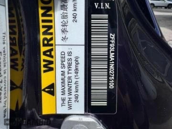 2022 Ferrari F8 z VIN ZFF93LMA1N0275100, wystawiony jako Copart lot #87539545 z przebiegiem 3 660 mil mil oraz Szkoda całkowita • Salvage title. Historia ofert i sprzedaży dostępna na DreamBid. Obrazek 10.