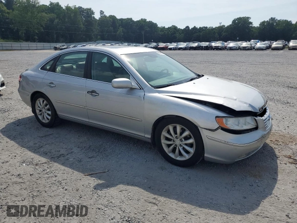 2006 Hyundai Azera SE with VIN KMHFC46F66A133655, listed as a Copart auction lot 62291215 with 122,998 mi miles and Salvage title. Bid and sale history available at DreamBid. Image 4.