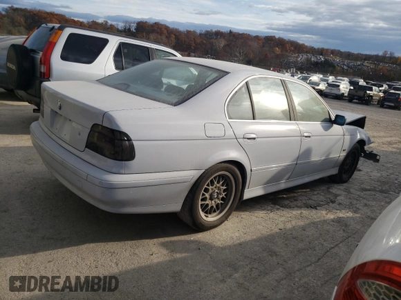2001 BMW 5 Series 525iA with VIN WBADT43491GX22443, listed as a Copart auction lot 79480564 with 0 mi miles and Salvage Title. Bid and sale history available at carsss.com. Image 3.