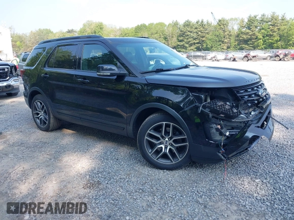 2017 Ford Explorer Sport z VIN 1FM5K8GTXHGE26582, wystawiony jako IAAI lot #42412469 z przebiegiem 89 774 mil mil oraz . Historia ofert i sprzedaży dostępna na DreamBid. Obrazek 1.
