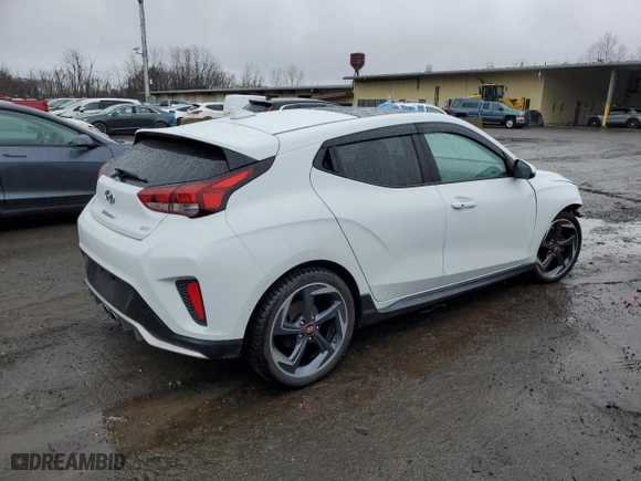 2019 Hyundai Veloster Turbo with VIN KMHTH6AB9KU007500, listed as a Copart auction lot 50174035 with 75,346 mi miles and Salvage Title. Bid and sale history available at carsss.com. Image 3.