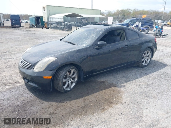 2003 Infiniti G35 Coupe w/Leather with VIN JNKCV54E23M222956, listed as a IAAI auction lot 41995903 with 1 mi miles. Bid and sale history available at carsss.com. Image 2.