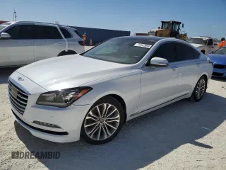 2017 Genesis G80 3.8L with VIN KMHGN4JE6HU193658, listed as a Copart auction lot 74342984 with 0 mi miles and Salvage Title. Bid and sale history available at carsss.com. Image 1.