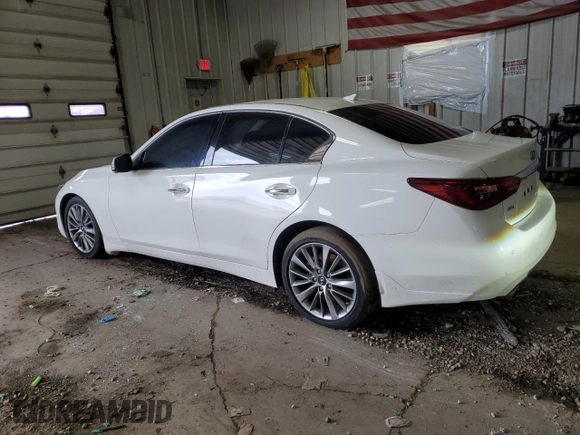 2022 Infiniti Q50 LUXE with VIN JN1EV7BR7NM341183, listed as a Copart auction lot 51604585 with 33,160 mi miles and Clean Title. Bid and sale history available at carsss.com. Image 2.