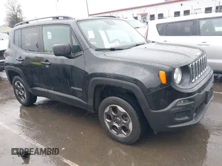 2017 Jeep Renegade Sport with VIN ZACCJBABXHPE67437, listed as a IAAI auction lot 41860179 with 135,381 mi miles and . Bid and sale history available at carsss.com. Image 1.