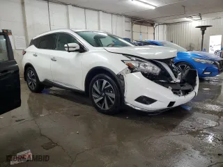 2017 Nissan Murano Platinum with VIN 5N1AZ2MH0HN134961, listed as a Copart auction lot 46897355 with 121,681 mi miles and Salvage Title. Bid and sale history available at carsss.com. Image 4.