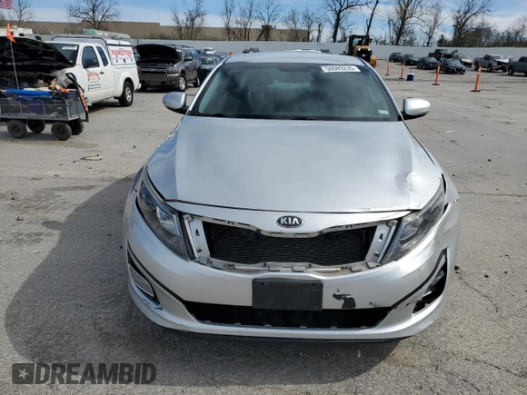 2014 Kia Optima LX with VIN 5XXGM4A74EG257643, listed as a Copart auction lot 50089235 with 0 mi miles and Salvage Title. Bid and sale history available at carsss.com. Image 5.