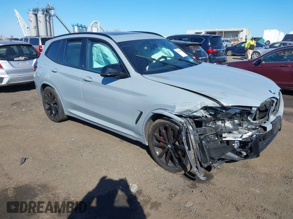 2023 BMW X3 M40i with VIN 5UX83DP00P9S73435, listed as a IAAI auction lot 41874545 with 21,619 mi miles and . Bid and sale history available at DreamBid. Image 1.