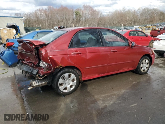2006 Kia Spectra EX with VIN KNAFE121865254300, listed as a Copart auction lot 51271085 with 151,680 mi miles and Salvage Title. Bid and sale history available at carsss.com. Image 3.